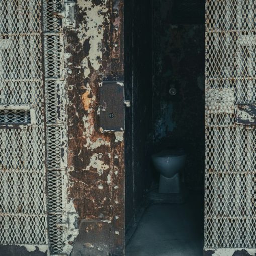Abandoned prison cells with open doors, illustrating a borrowed phone ending in punishment