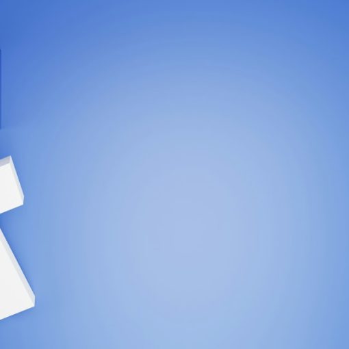 A white facebook logo on a blue background, illustrating a DOC asking Facebook to remove inmate pages
