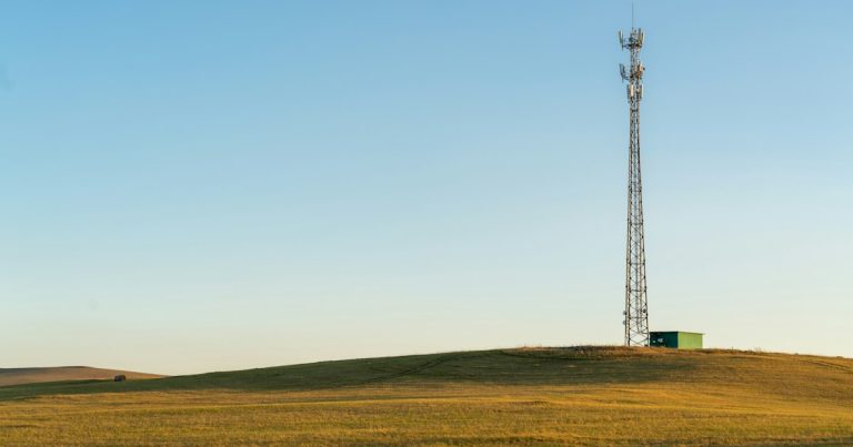 A radio tower on top of a hill, illustrating jamming failing in the Cayman Islands