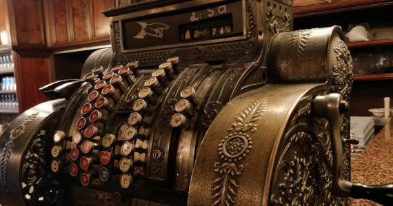 Vintage cash register, illustrating prisons seeking new revenue